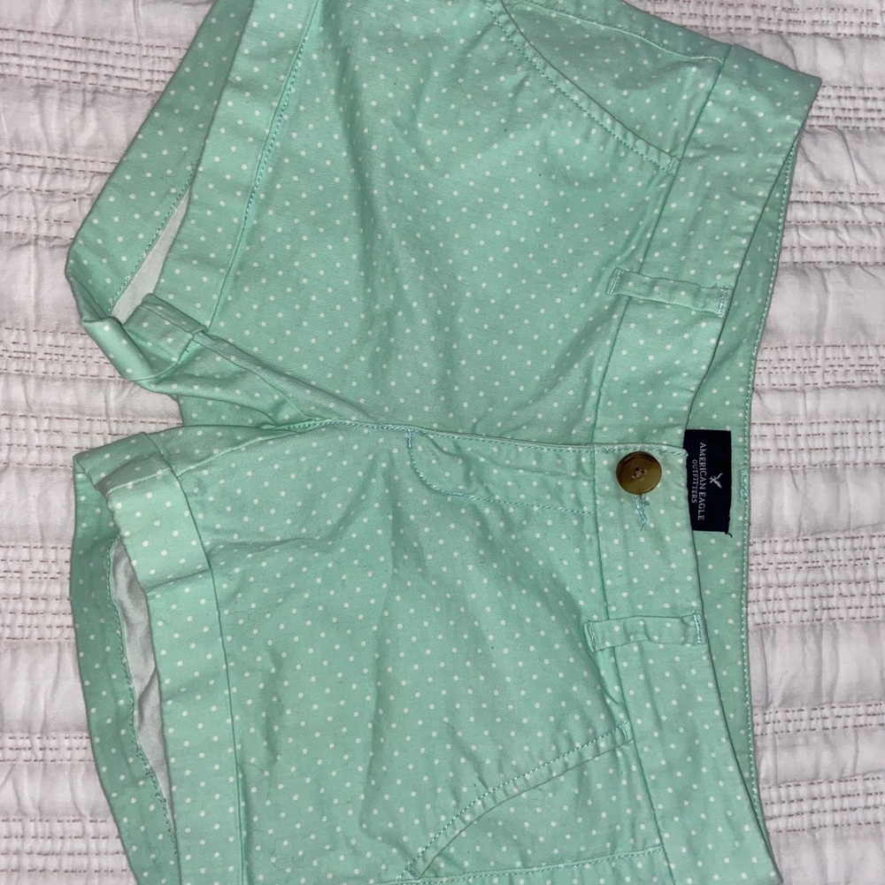 American Eagle Teal Twill Khaki Shorts size 2